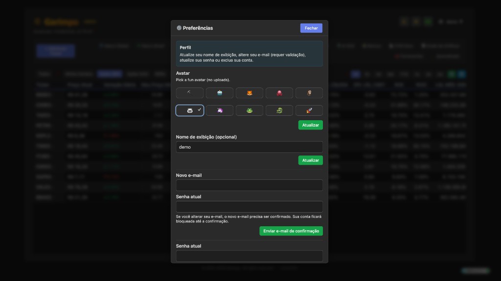 User Preferences
