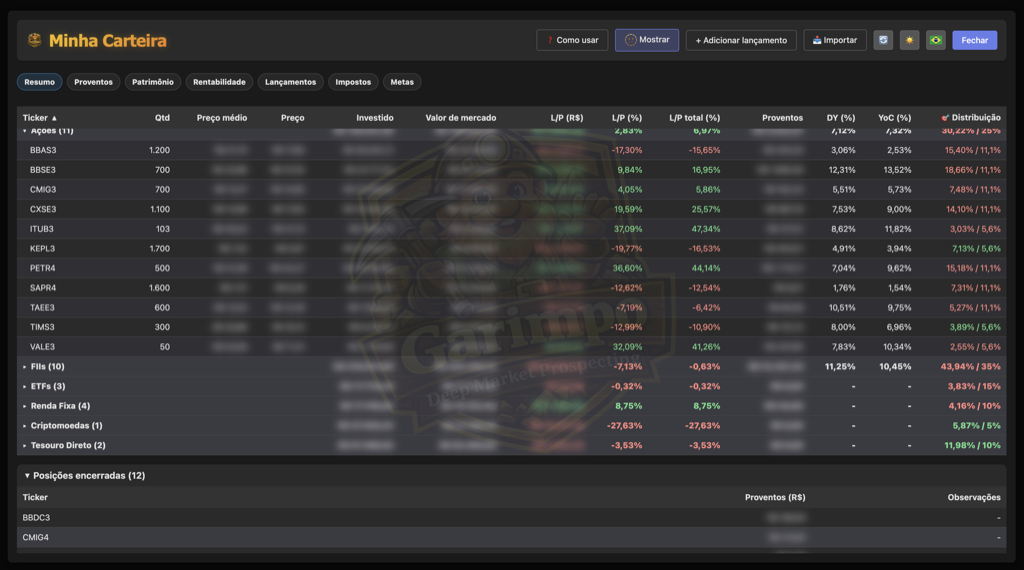 Wallet (Open Positions)